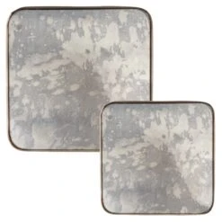 Karma Antiqued Glass Trays