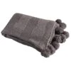 Karma Chunky Knit Pom Pom Throw