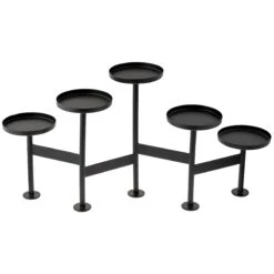 Karma Five Pillar Metal Candle Holders