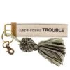 Karma Canvas Tassel Key Chain