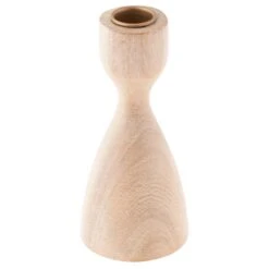 Karma Wood Turned Candle Holder Small