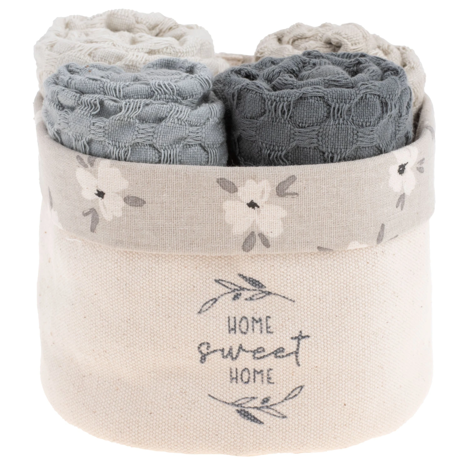 Karma Waffle Weave Dishcloth Set With Canvas Holder - Image 3