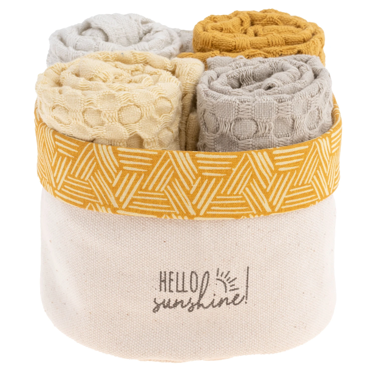 Karma Waffle Weave Dishcloth Set With Canvas Holder - Image 5
