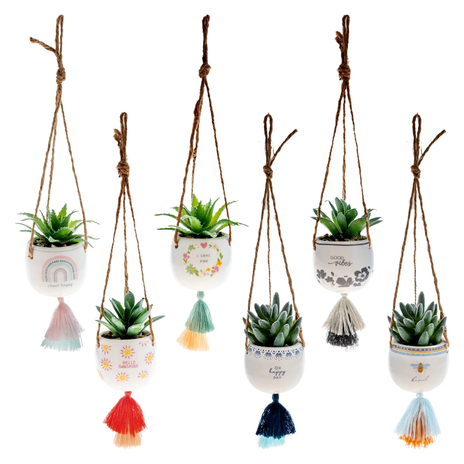 Karma Hanging Succulent Pot Assortment