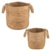Karma Braided Jute Baskets Set Of 2
