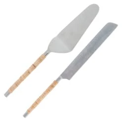 Karma Catalina Cane Wrapped Handle Cake Servers