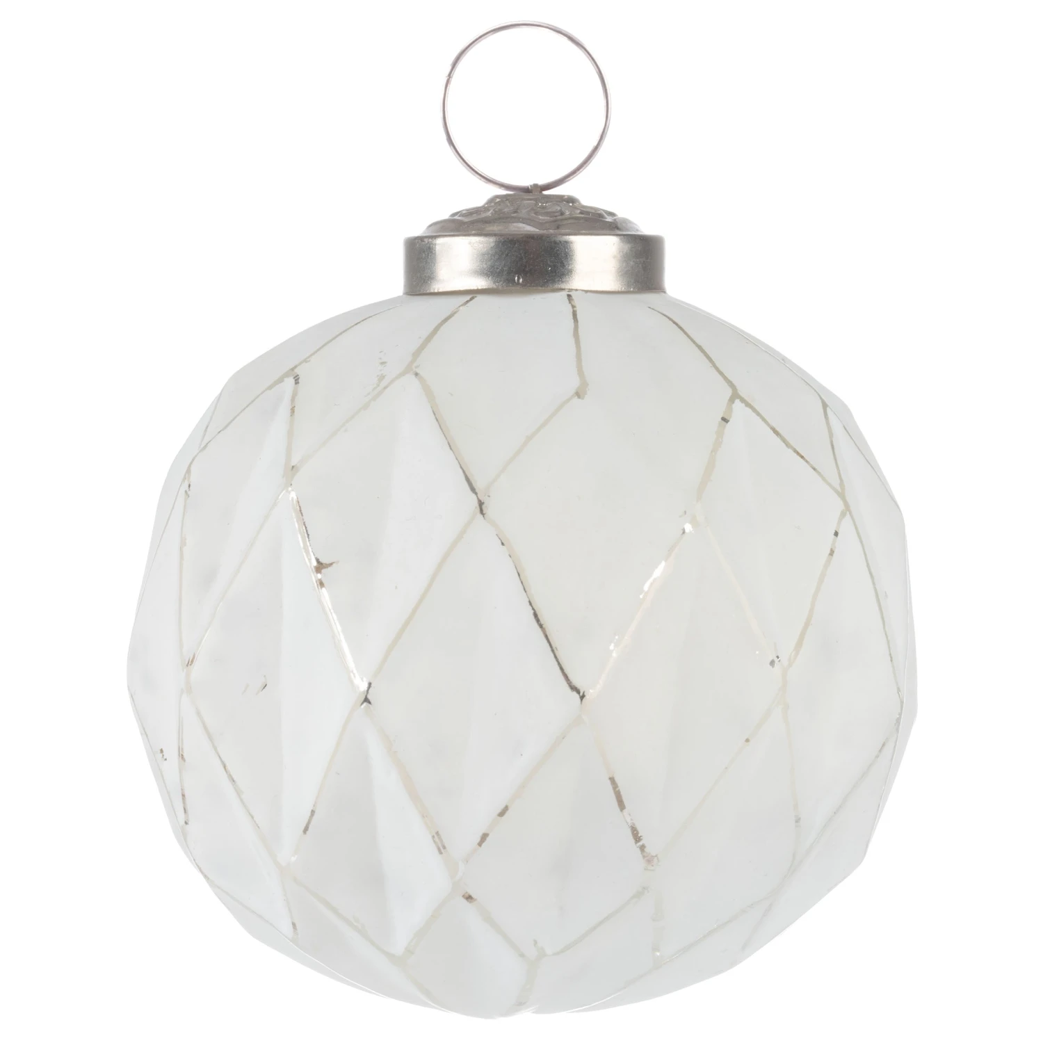 Karma Round Faceted Glass Ornament