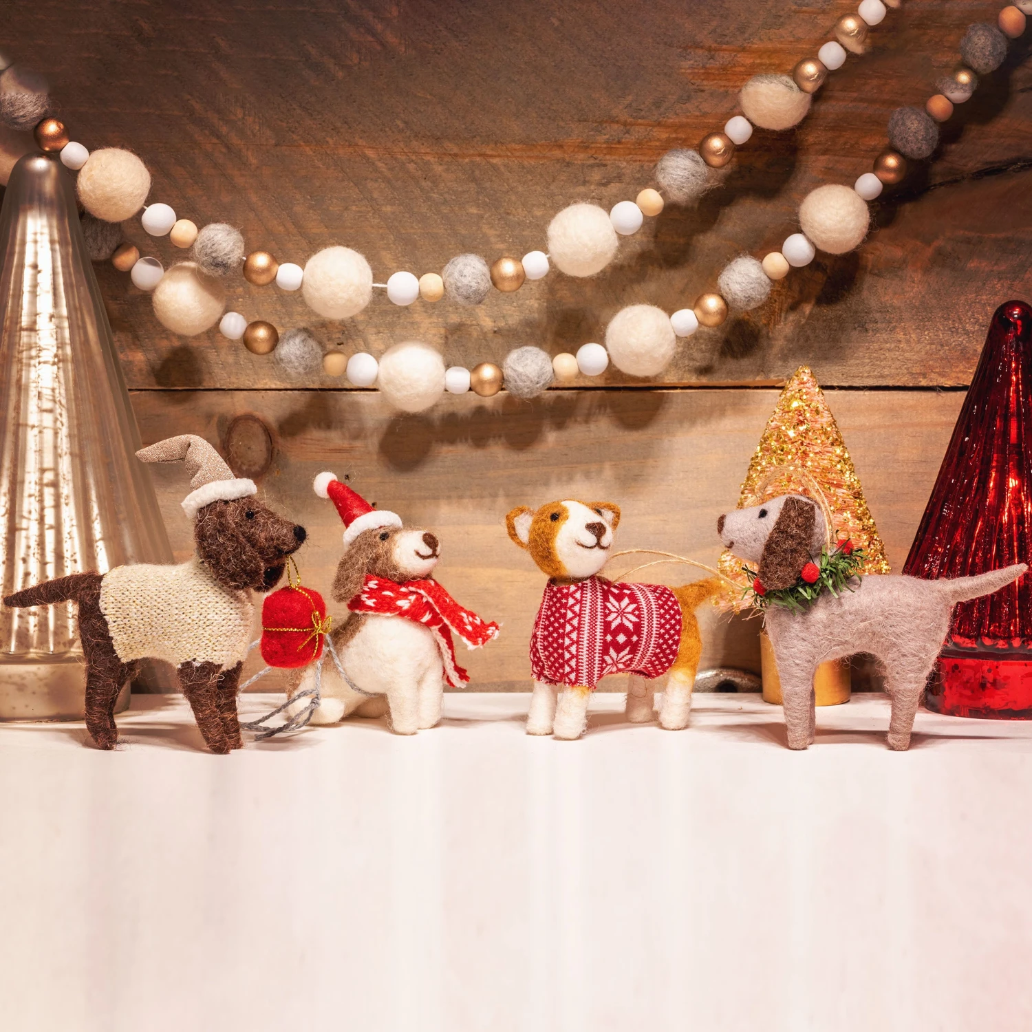 Karma Holiday Hounds Felt Ornament Set - Image 2