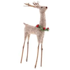 Karma Gray Deer Felt Ornament Set