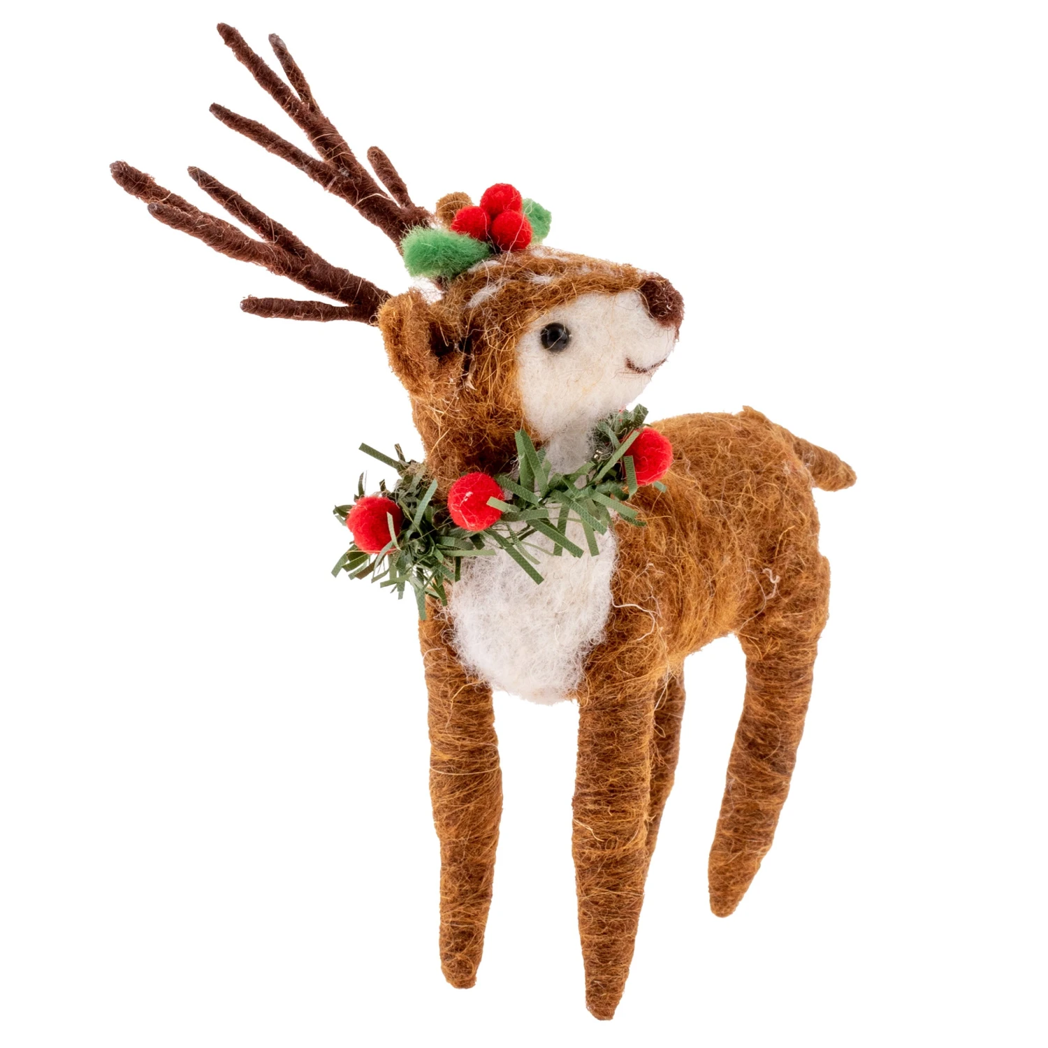 Karma Brown Deer Felt Ornament Set - Image 3