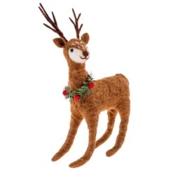 Karma Brown Deer Felt Ornament Set