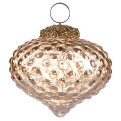 Karma Hobnail Drop Glass Ornament