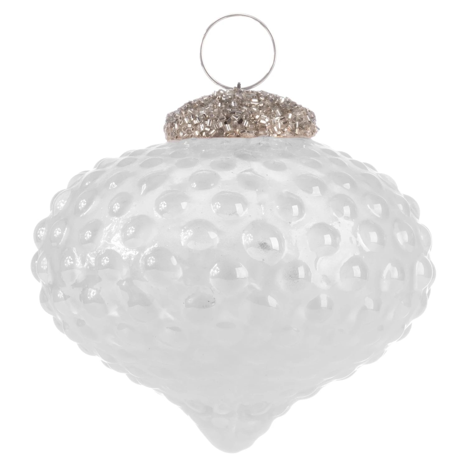 Karma Hobnail Drop Glass Ornament - Image 3