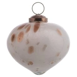 Karma Speckled Drop Glass Ornament
