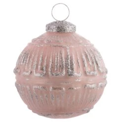 Karma Glitter Piping Ball Ornament