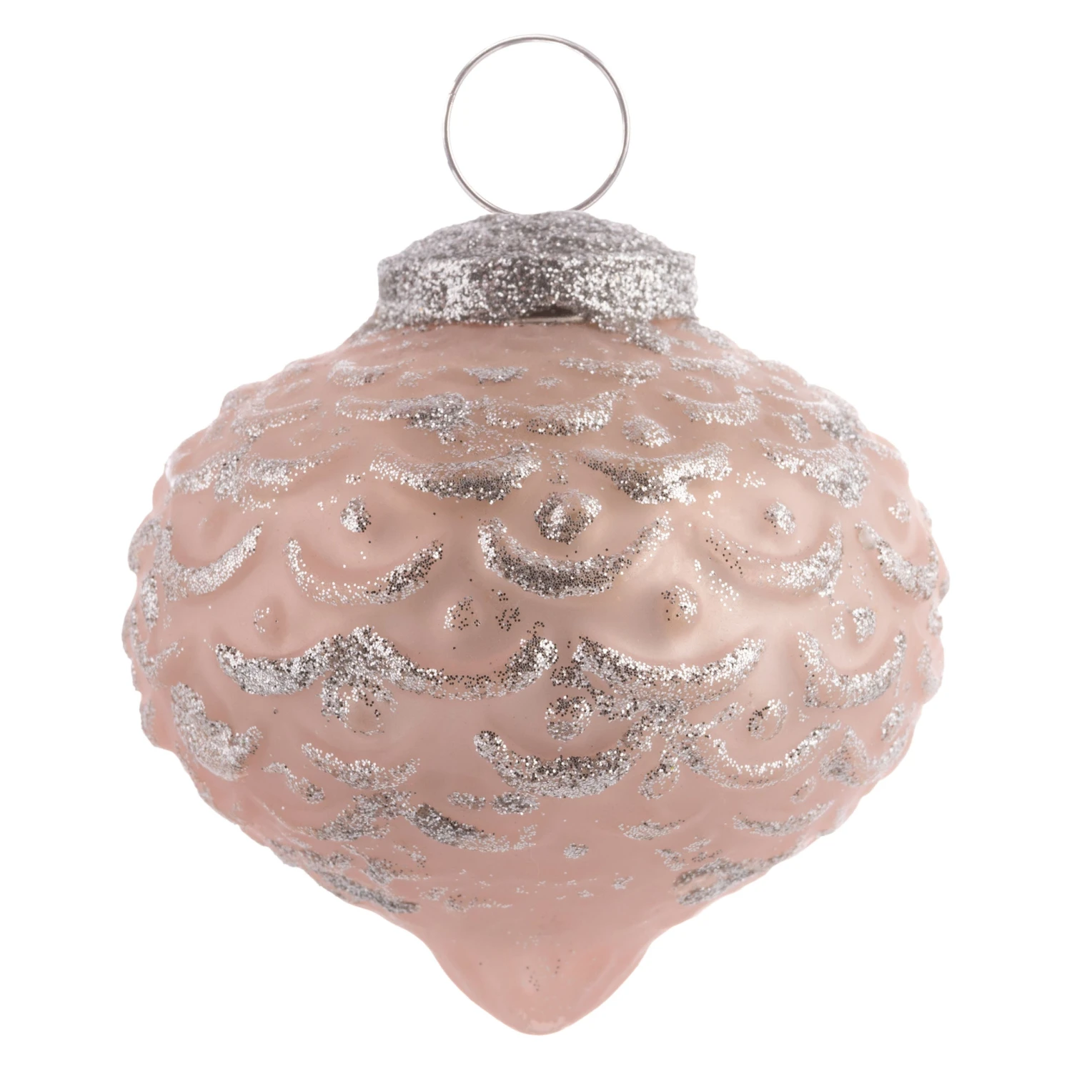 Karma Glitter Scallop Drop Ornament