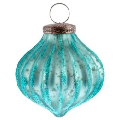Karma Mercury Glitter Fluted Ornament