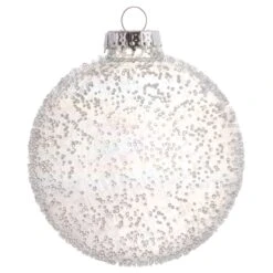 Karma Icy Snow Glass Ornament