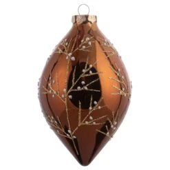 Karma Glitter Branch Glass Ornaments