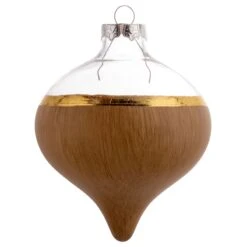 Karma Wood Painted Glass Ornaments