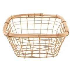 Karma Metal & Cane Mini Basket