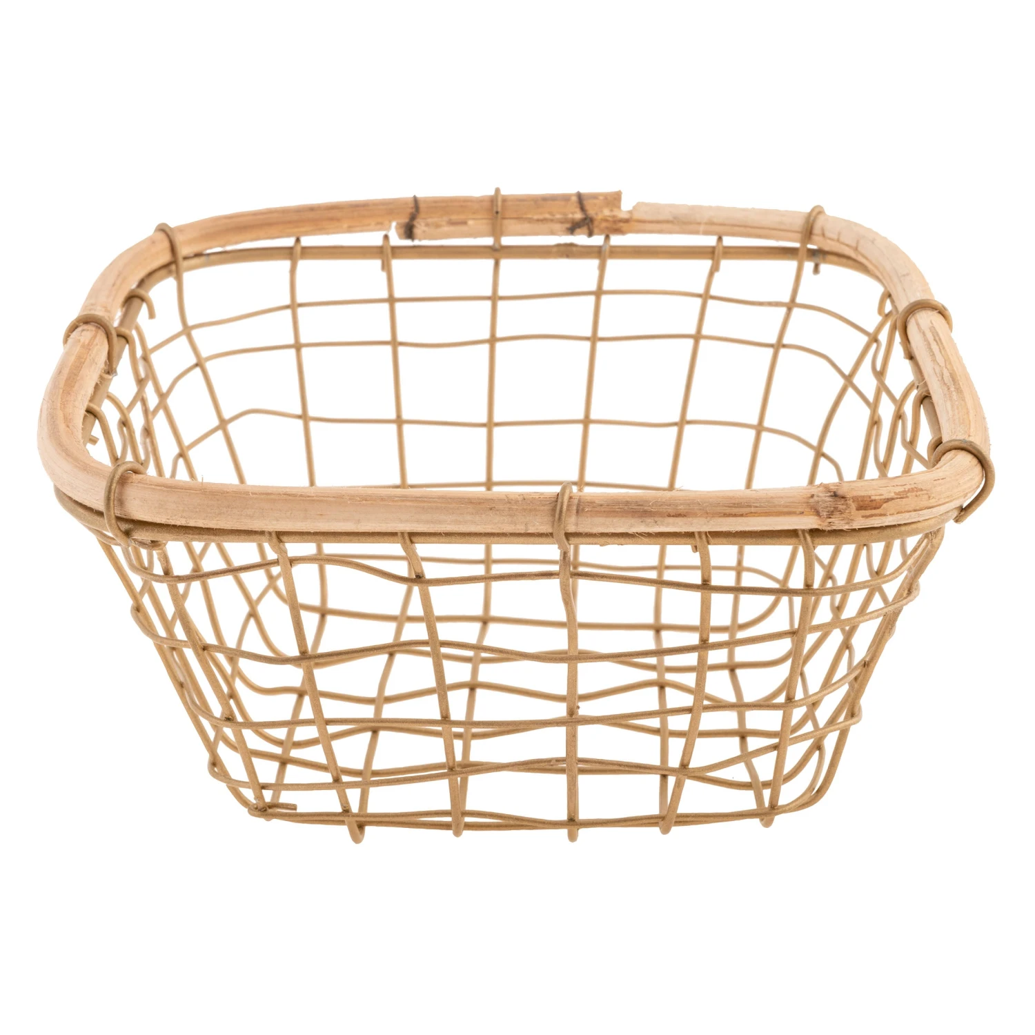 Karma Metal & Cane Mini Basket