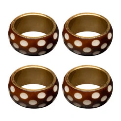 Karma Spotted Resin Napkin Rings