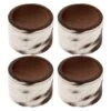 Karma Cowhide Napkin Rings