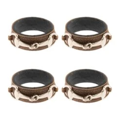 Karma Buckled Leather Napkin Rings