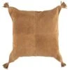 Karma Suede Tassel Square Pillow