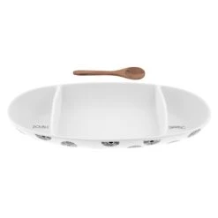 Karma Milo Divided Platter With Wood Spoons
