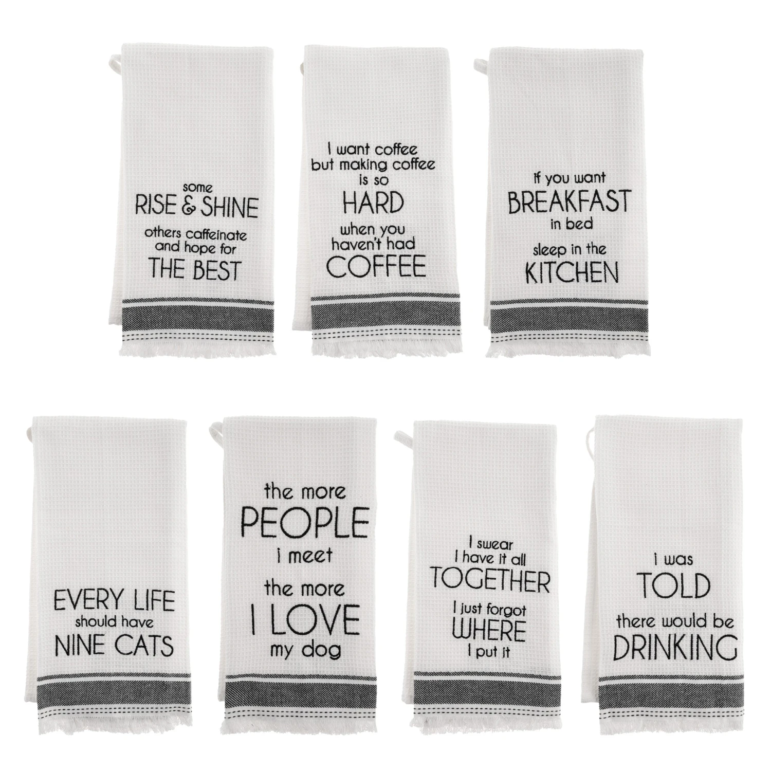 Karma Waffle Weave Tea Towel Assortment