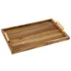 Karma Natural Wood Tray With Brass Handles
