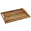Karma Wood Tray With Silver Handles